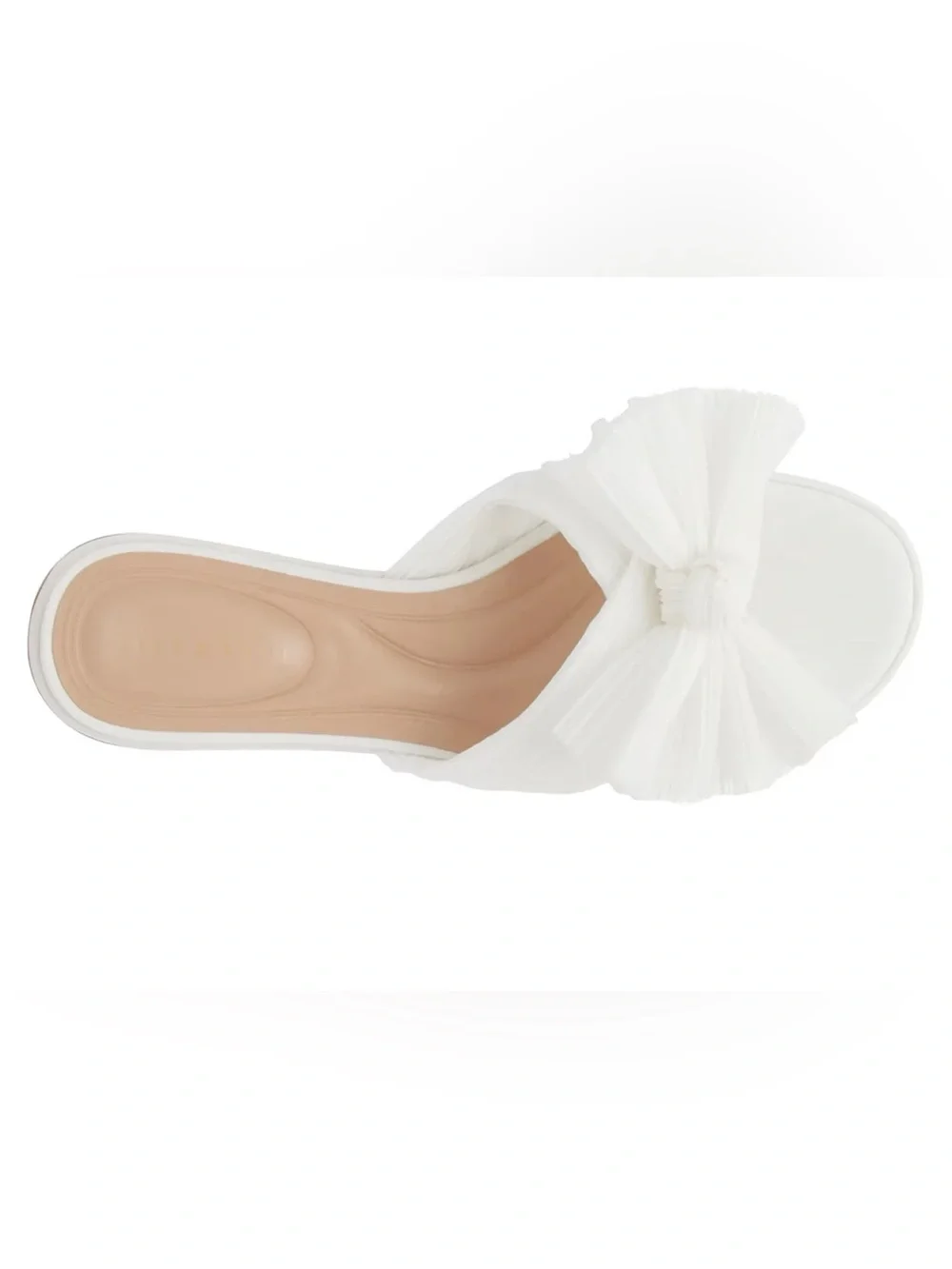 Women’s White Bow Slide Sandal